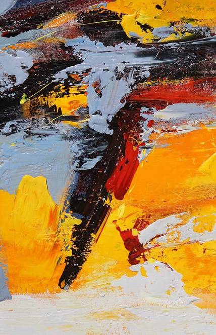 White Painting Gray - original art for interior design